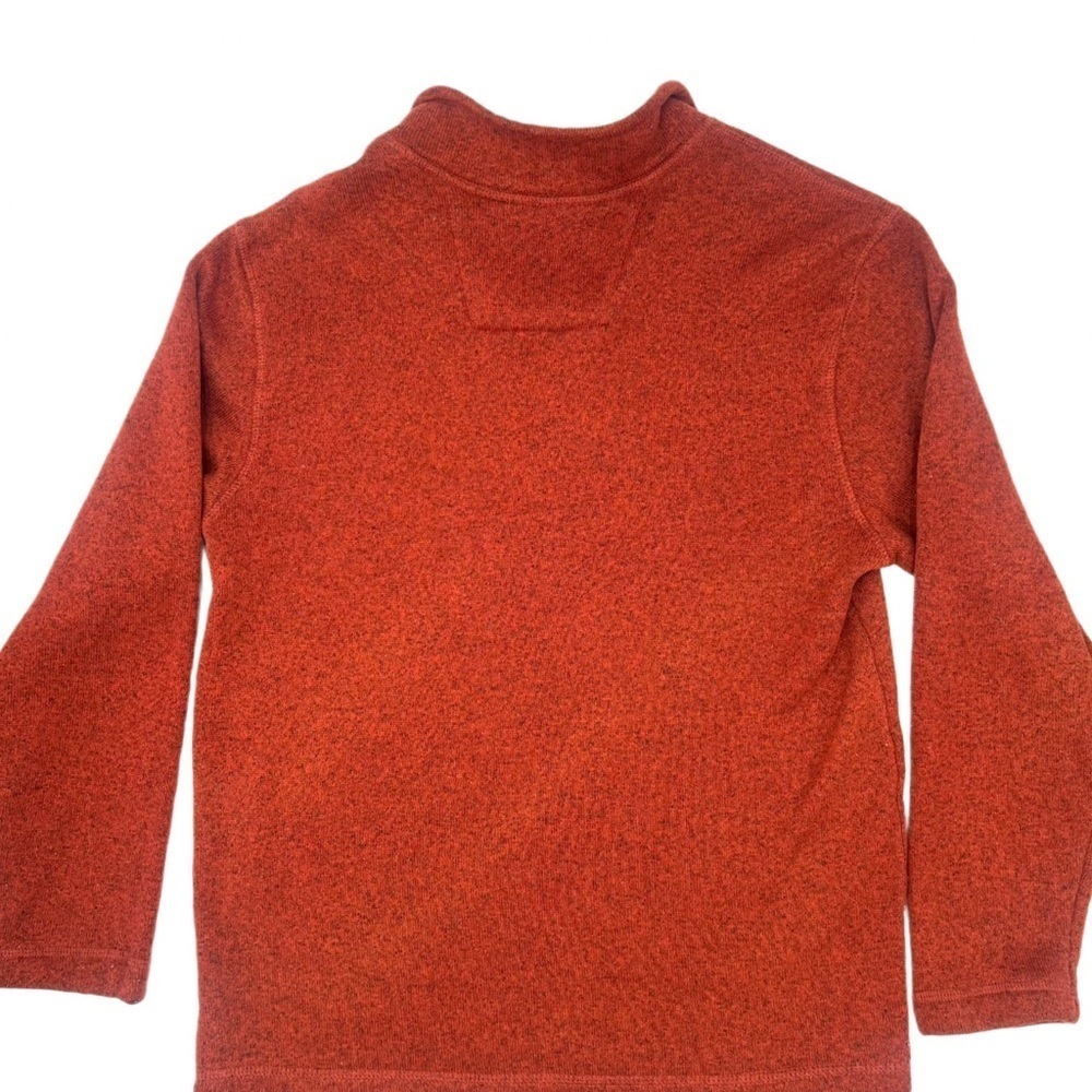 Arrow Sherpa Collar Pullover Fleece Sweater 1/4 Zip Mens Medium Rust Orange Warm - Picture 2 of 4